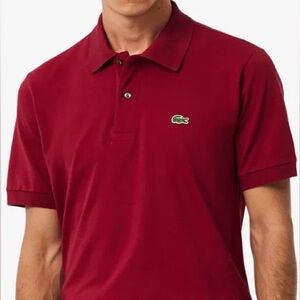Lacoste Short Sleeve Men's Polo in Bold Red